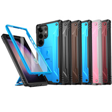 Case For Galaxy S23/S23 Plus/S23 Ultra, Dual Layer Shockproof Stand Phone Cover