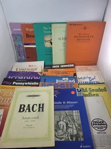 LARGE VTG LOT OF VARIOUS MUSICAL INSTRUMENTS  INSTRUCTIONAL BOOKS & SONG BOOKS  - Picture 1 of 24