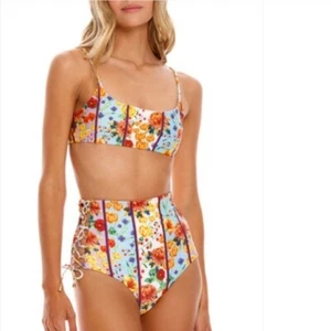 AGUA BENDITA BOUK PRINT AYA HOPE BIKINI SET Size Small - Picture 1 of 15