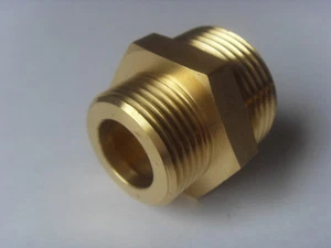 Muffennippel Reduziernippel 1.1/4" auf 1" AG beidseitig flachdichtend DN25 DN20 - Picture 1 of 2