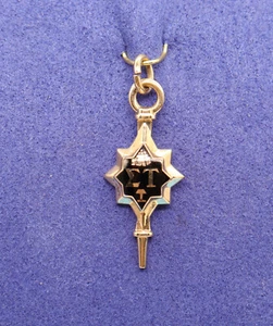 Colgante de oro amarillo de 10 k de 1,25" Sigma Tau Fraternidad Sociedad de Honor 2,79 gramos - Imagen 1 de 5
