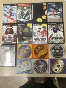 Sony PlayStation 2 PS2 Video Games Lot of 14 Games Star Wars 2 Flat Out NCAA - Picture 1 of 10