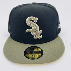 Chicago White Sox Hat Cap Fitted 7 5/8 Black Green New Era 59 FIFTY 60428208 - Bild 1 von 6