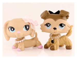 Pequeña mascota linda Dachshund 909 Collie 893 perro 2x y accesorios niño regalo niña amor - Imagen 1 de 4