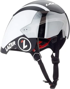 Lazer Wasp Air TT Road Tri Racing Aero Bike Helmet White/Black & Visor 52-56cm - Picture 1 of 7