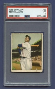 1950 TED WILLIAMS PSA 1 PR BOWMAN HOF BOSTON RED SOX VINTAGE BEAUTY (#98) RZC - Picture 1 of 3