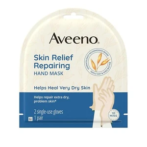 Aveeno Skin Relief Repairing Hand Mask, Moisturizing Gloves , 1 Pair - Picture 1 of 5