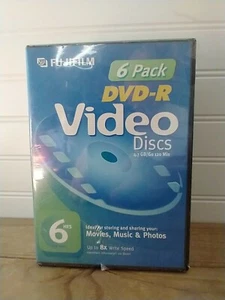 Fujifilm DVD-R Video Discs (6 Pack) - 4.7 GB / 120 Minutes (Sealed) - Picture 1 of 10