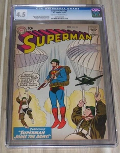 Superman #133 se une al ejército | DC 1959 | CGC 4,5 páginas crema a blanco roto - Imagen 1 de 4