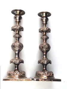2 candelabri 84 argento Russia 1871 - Foto 1 di 11