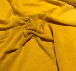 MUSTARD YELLOW Hand Dyed Raw Silk Gauze NOIL Fabric - Picture 1 of 1