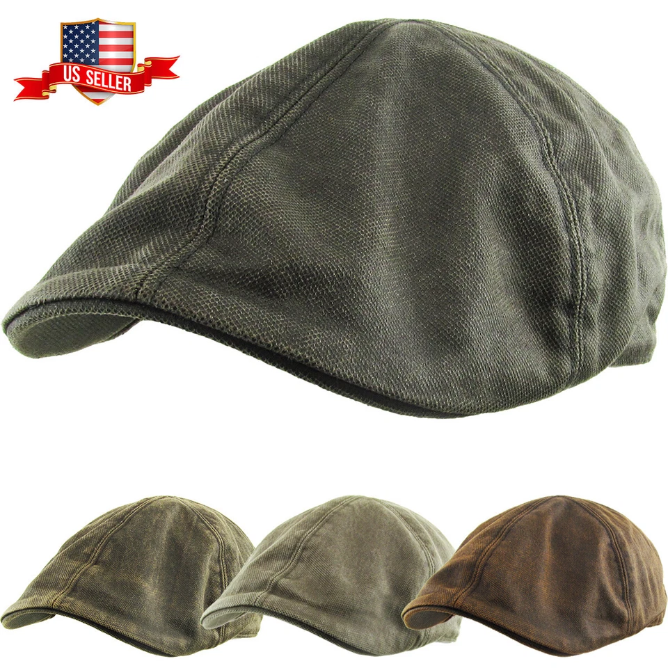 Men's Ivy Hat PU Leather Golf Driving Ascot Winter Flat Cabbie Newsboy Debonair - Image 1 of 1