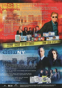 CSI Miami 2: Series 2, CSI NY 1: Series 1 Trading Cards Dealer/Ad Sell Sheet - Picture 1 of 2