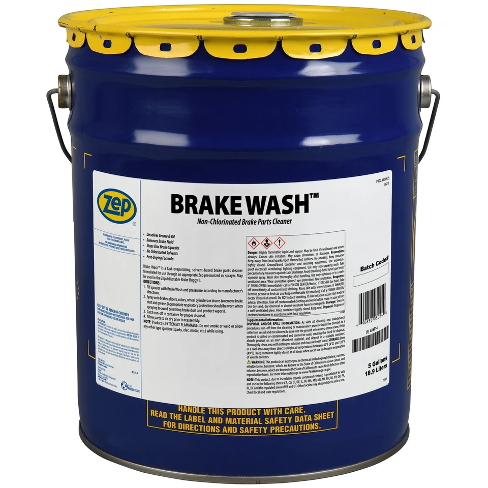 Zep Brake Wash Liquid Non-Clorinated Parts Cleaner - 5 Gallon (1 Pail) 50535 - Image 1 of 3
