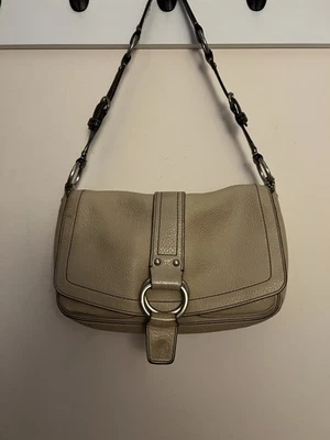 Coach Y2K Beige Leather Shoulder Bag-Y2K Bag-Pebbled Leather - Image 1 of 4