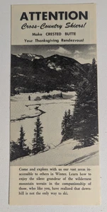 Crested Butte Colorado Cross Country Skiing Brochure Matterhorn Inn Vintage - Picture 1 of 3