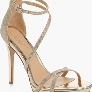 Badgley Mischa Galen Plateau elegante gold Glitzer Riemchen Heels Größe 8,5 - Bild 1 von 7