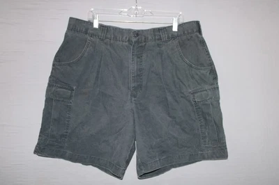 Gulf Traders Chino Cargo Shorts Single Pleat Shorts Faded Gray Green Casual 40 - Image 1 of 4
