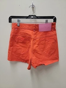 NWT The Marc Jacobs Girls HEART POCKETS Cotton Orange Shorts Size 12A - Picture 1 of 7