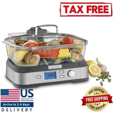 Cuisinart STM-1000 Digital Cook Fresh Digital Glass Steamer, Stainless Steel - Image 1 of 4