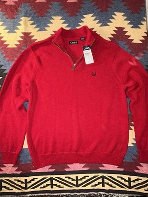 Chaps Mens Knit Caridgan Sweater Classic Half Zip Mock Turtleneck NWT Size XL - Image 1 of 4