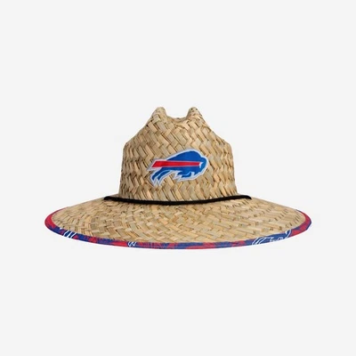 Buffalo Bills FOCO Team LOGO Floral Straw Hat Sun Cap BRAND NEW  - Image 1 of 4