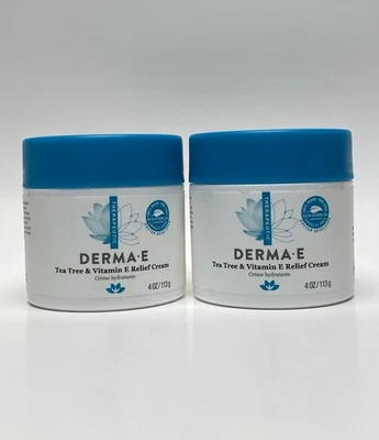 Crema de alivio de árbol de té y vitamina E DermaE - 4 oz cada una (paquete de 2) Foto 1 de 4