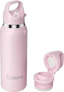 650ml/22oz Insulated Water Bottles with One-Touch Flip Lid | Ideal For Outside - Picture 1 of 5