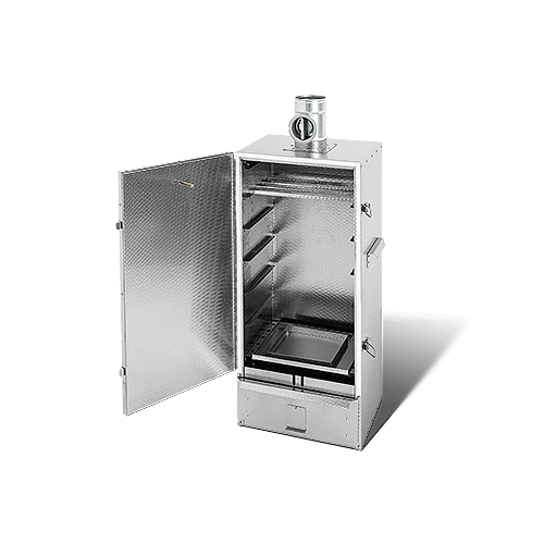 SMOKI RÄUCHERTECHNIK SMOKI Räucherofen aus Geprägtem Edelstahl 85x39x33cm - doppelwandig Isoliert