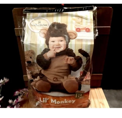 0-6 Meses En Personaje LIL MONKEY Bebé Halloween Disfraz ADORABLE, Peluche NUEVO Foto 1 de 4