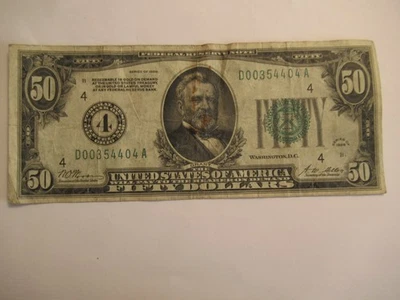 Series 1928 US $50 FRN, Cleveland "redeemable in gold" - Image 1 of 4