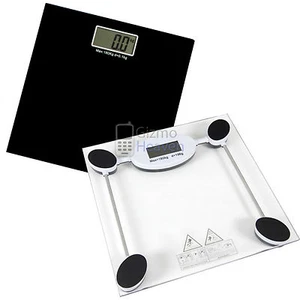 180KG DIGITAL ELECTRONIC GLASS LCD WEIGHING BODY SCALES BATHROOM LOSE FAT STRONG - Picture 1 of 3
