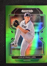 2022 Prizm Draft Picks Baseball Base Lime Green #PDP57 Cole Phillips /75