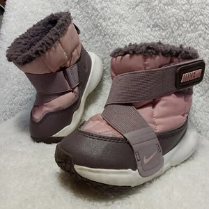 Nike Girl's Flex Advance Slip-On Snow Boots LV5 Pink Glaze/Violet Ore US:6C - Picture 1 of 10