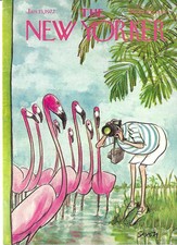 COVER ONLY New Yorker magazine ~ January 15 1972 ~ SAXON ~ Woman camera flamingo