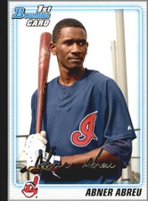 2010 Bowman Prospects Black Cleveland Indians Baseball Card #BP46 Abner Abreu