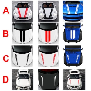 2* Motorhaube Auto Aufkleber Streifen Dekor Sticker Tuning Racing Viperstreifen - Picture 1 of 24