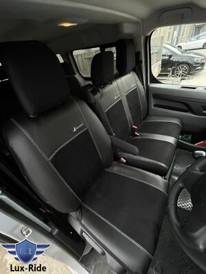 PEUGEOT EXPERT 2017 - 2024 ART. LEATHER & ALICANTE TAILORED FRONT SEAT COVERS - Image 1 of 4