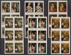 COOK ISLANDS MNH 1967 SG256-61 Christmas Renaissance,Paintings Blocks of 6 Set - Picture 1 of 1