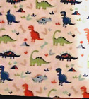 Single Standard Size Pillowcase White With Dinosaurs Kids Novelty Print Dinosaur