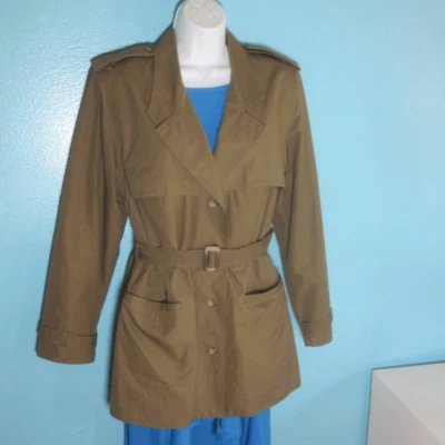 Gabardina de viaje de algodón Banana Republic de finales de los 70 de colección para mujer talla M safari Foto 1 de 4