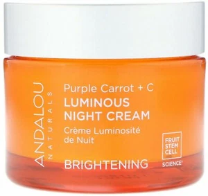 Andalou Naturals Luminous Night Cream Purple Carrot Plus C Non Gmo 1.7oz 6 Pack - Picture 1 of 4