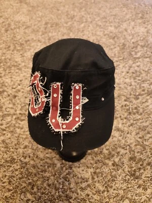 OU Oklahoma Sooners Cadet Hat Adult Womens Black Strap Back Cap Adjustable Jewel - Image 1 of 4