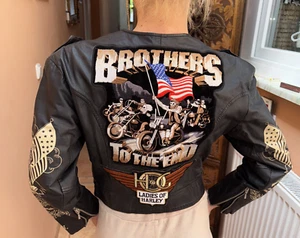 HOC Ladies of Harley Original Harley Davidson Motorrad Lederjacke Ladies STYLISH - Bild 1 von 21