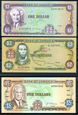 Billet de Banque Jamaique P.68Ad (1990) - P.69d (1992) - P70d (1992) UNC - Photo 1/2