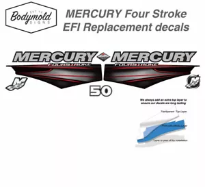 Mercury 50hp 2013+ Four Stroke EFI replacement decals - Picture 1 of 1