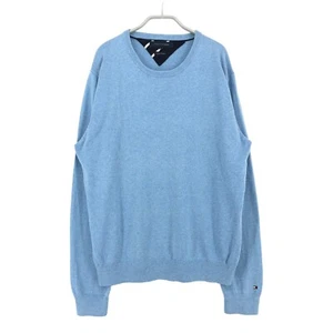 TOMMY HILFIGER Men 8% Cashmere Crew Neck Jumper Pullover Sweater Size L - Picture 1 of 9