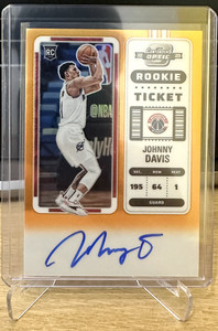 Johnny Davis 2022-23 Panini Contenders Optic basketball on card auto /25