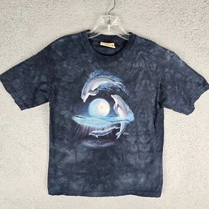 Vintage The Mountain Dolphin Shirt Kids Tie Dye Blue Moon Ocean Sea Nature XL - Picture 1 of 9