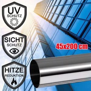 Sonnenschutzfolie Spiegelfolie Innen Außen Fenster Hitzeschutz Folie Spiegel DIY - Bild 1 von 23